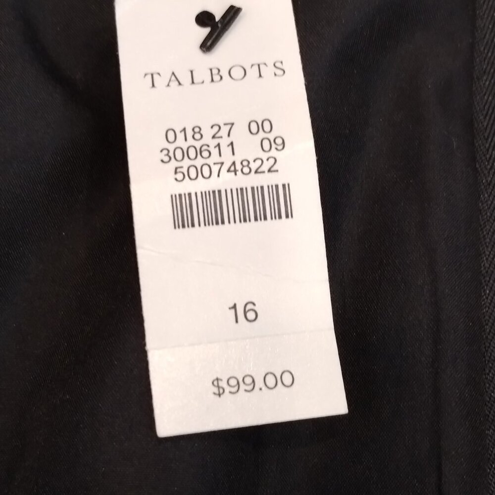 Talbot's Wool Blend Skirt Blue/Black Geometric Print Size 16 NWT - Picture 5 of 9